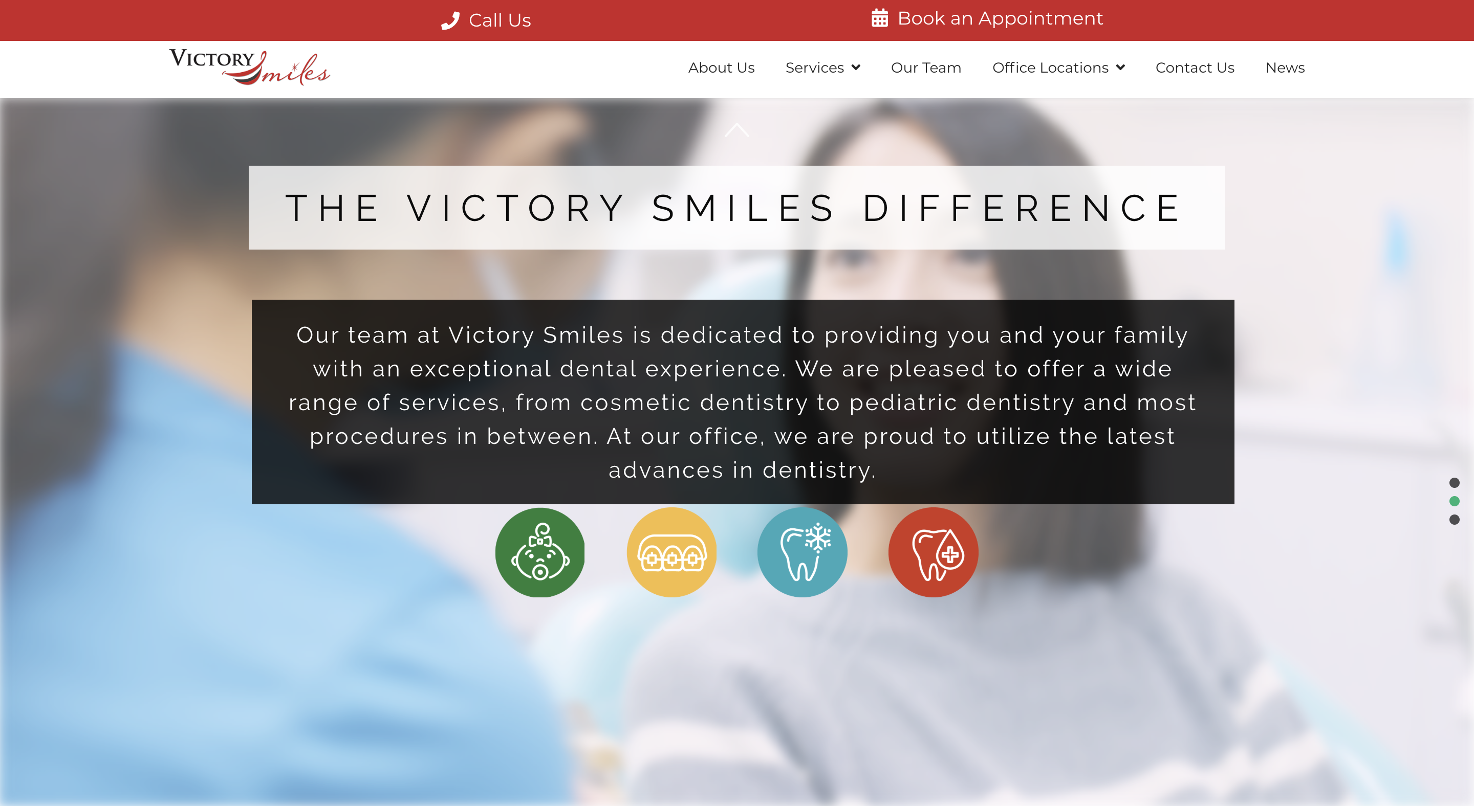 Victory Smiles dentist homepage slide 2