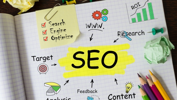 Planning SEO strategy, including research, targeted keywords, analysis, feedback, and content
