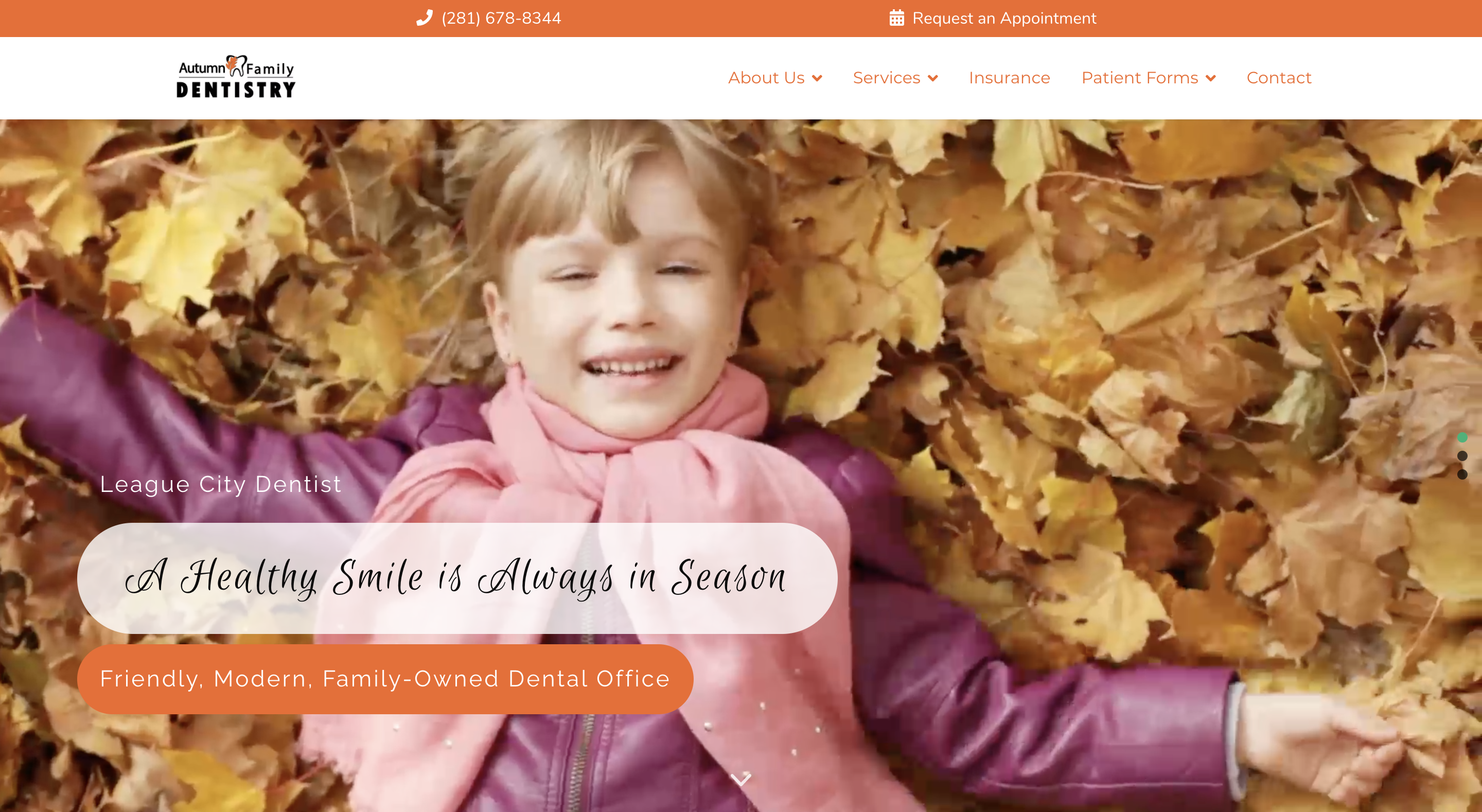 autumn family dentist homepage slide 1