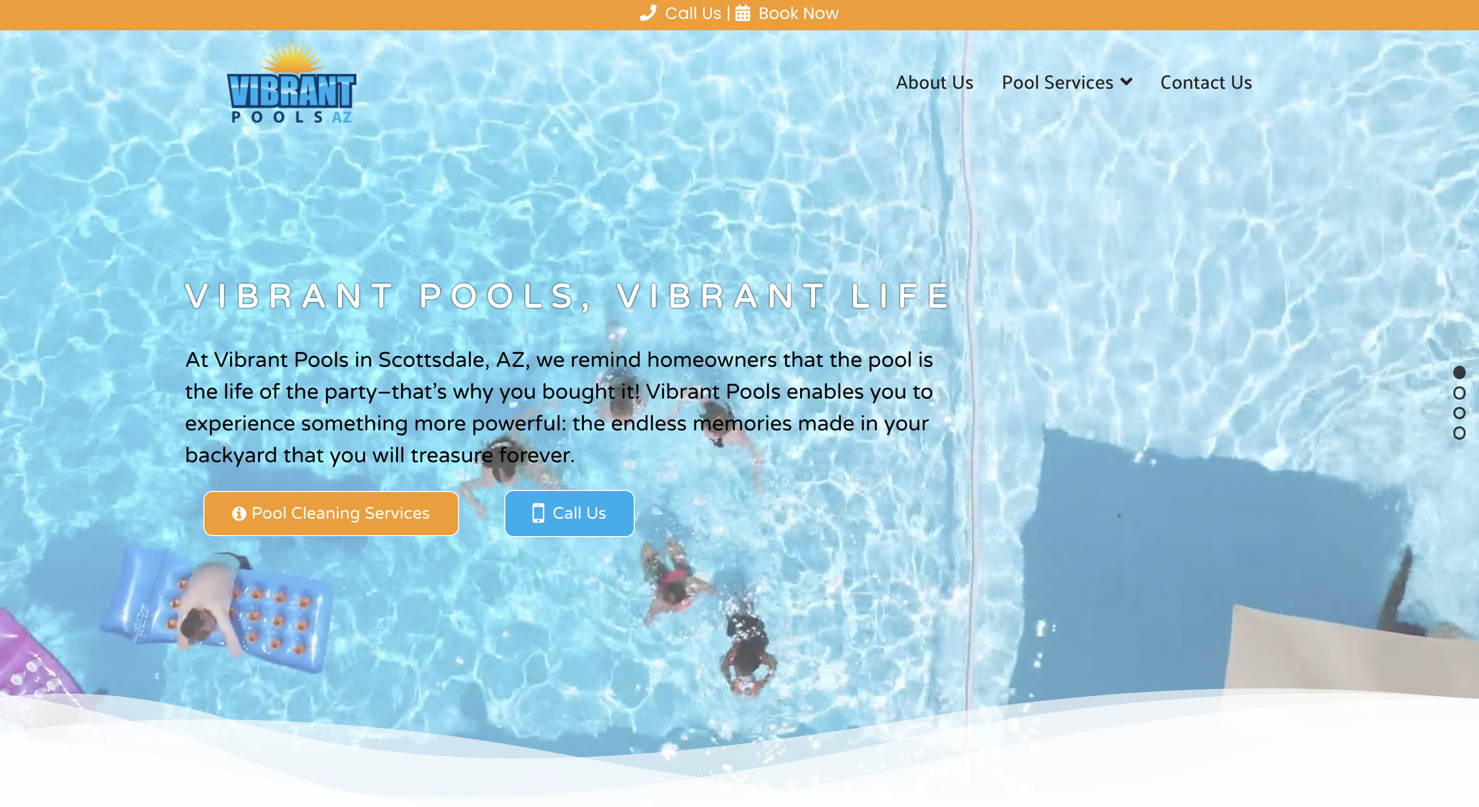 Scottsdale Vibrant Pool Service Homepage Slide 1