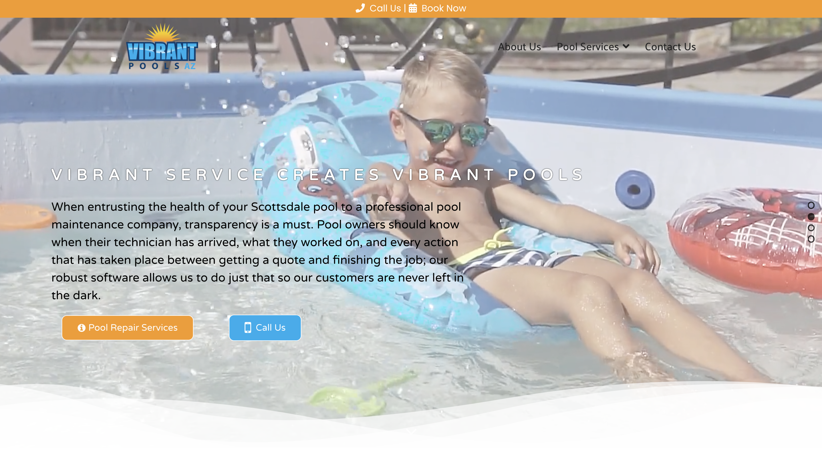 Scottsdale Vibrant Pool Service Homepage Slide 2