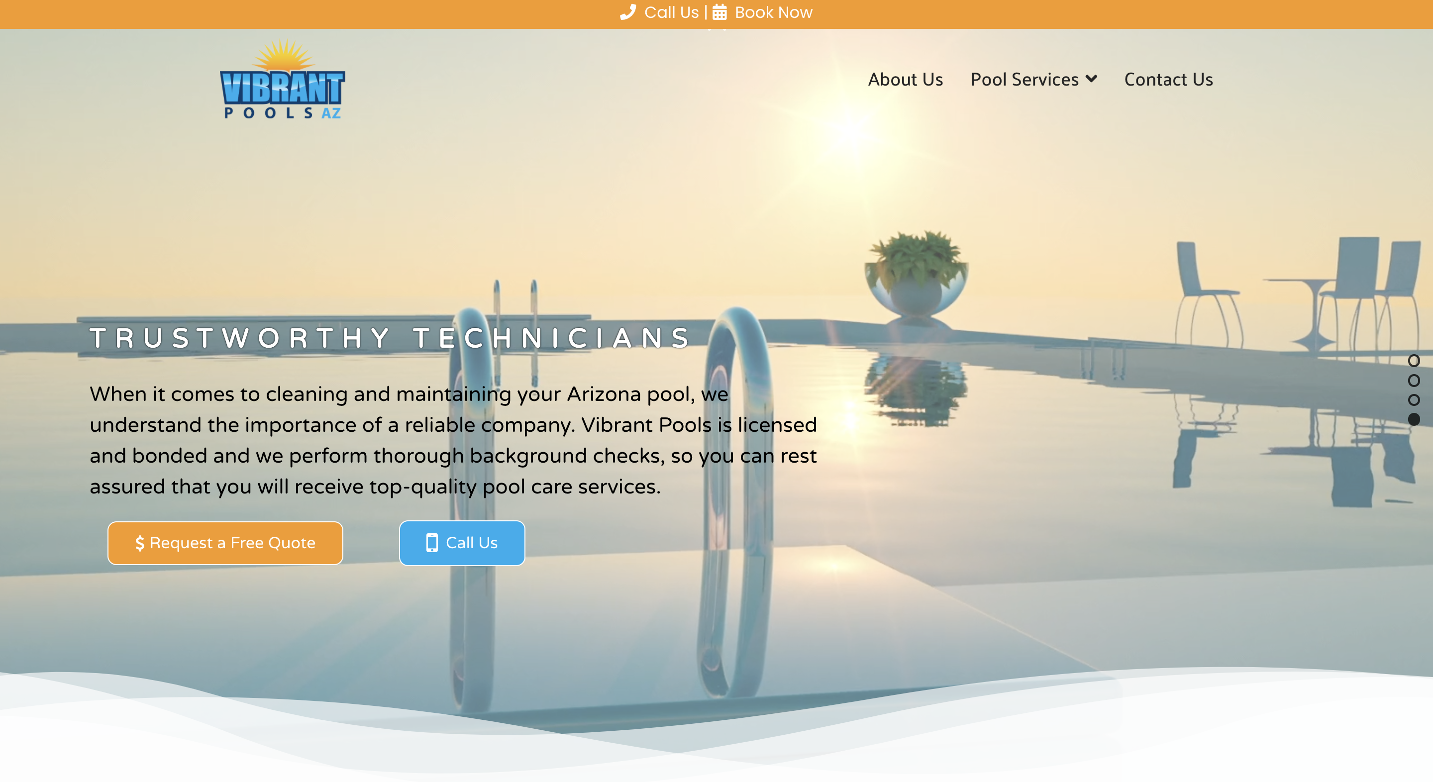 Scottsdale Vibrant Pool Service Homepage Slide 4