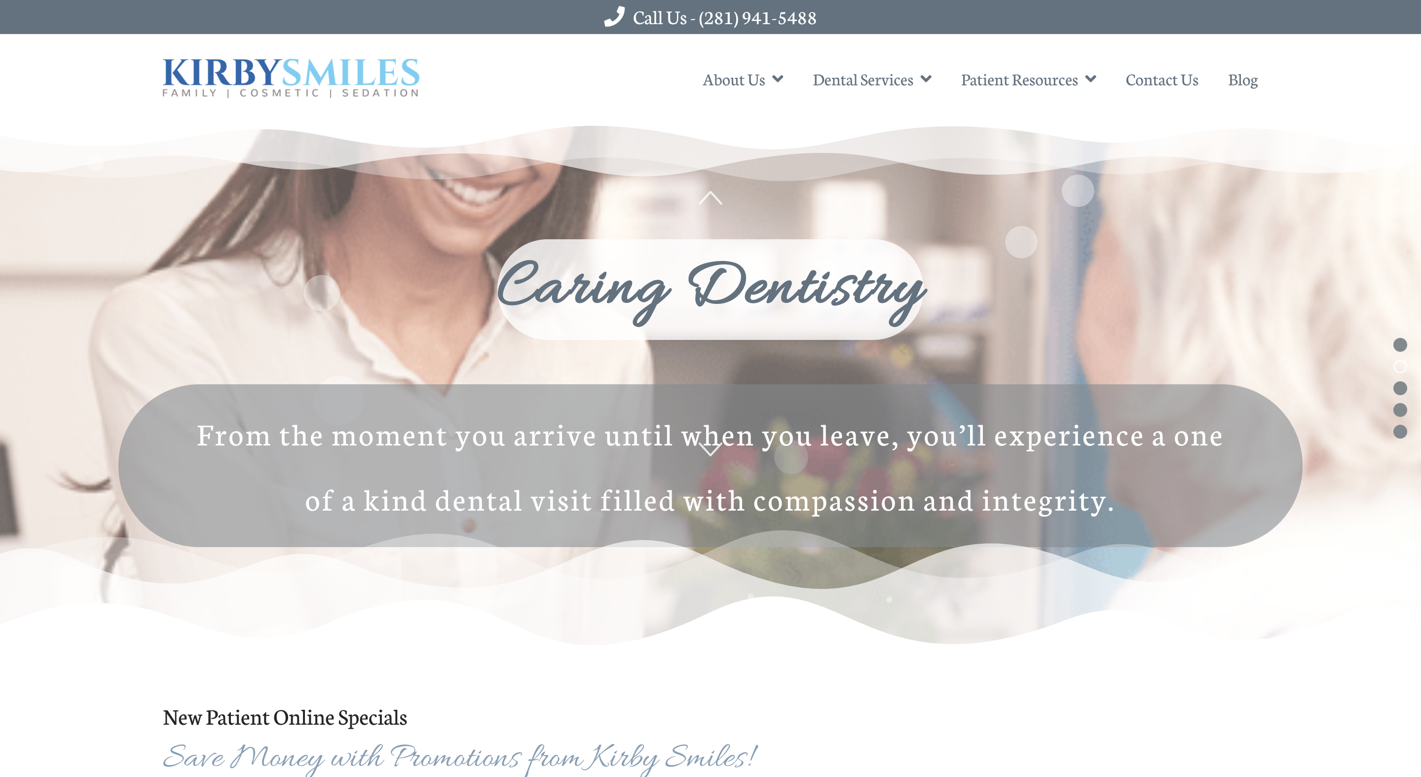 Kirby Smiles Pearland dentist homepage slide 2