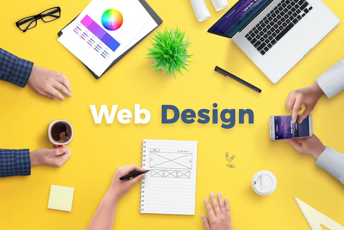 Houston website design team planning custom web design project