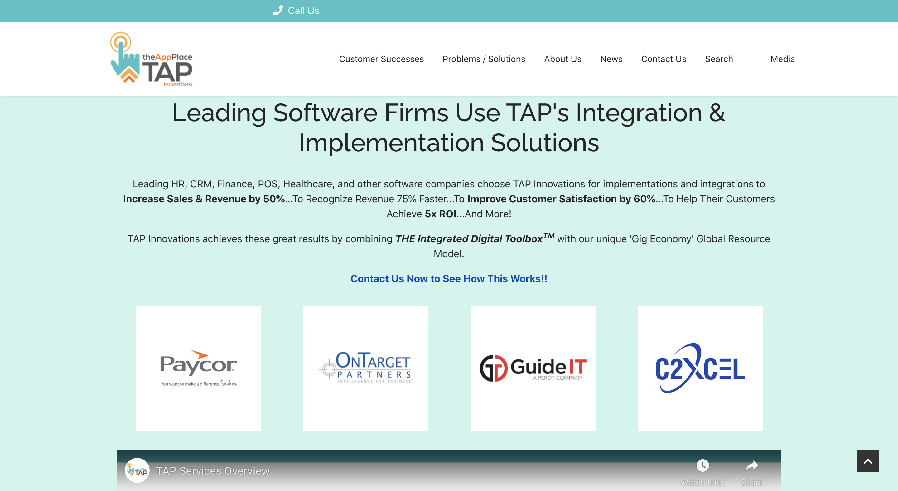 TAP Innovations Homepage Slide 2