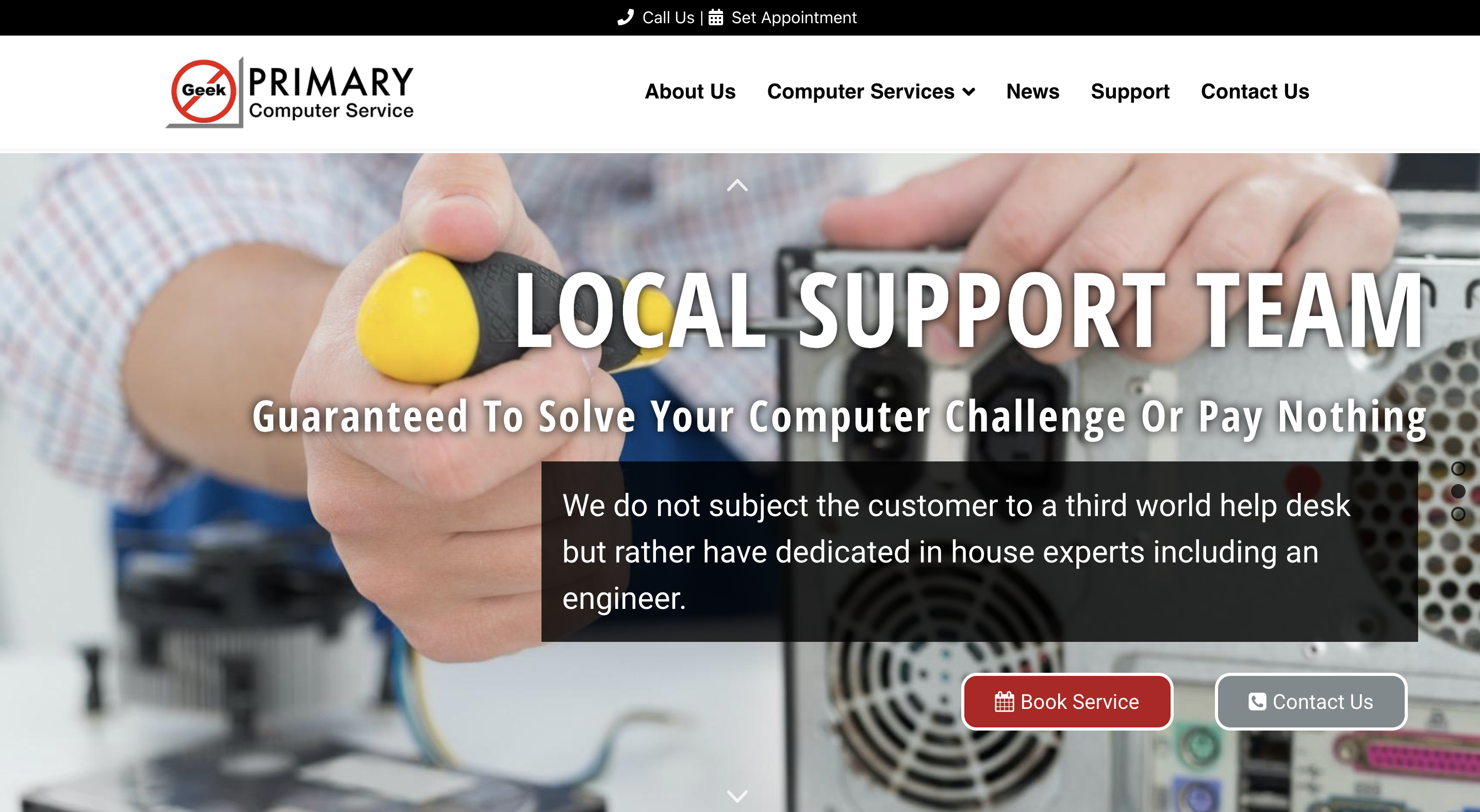 Primary Computer Service Homepage slide 2