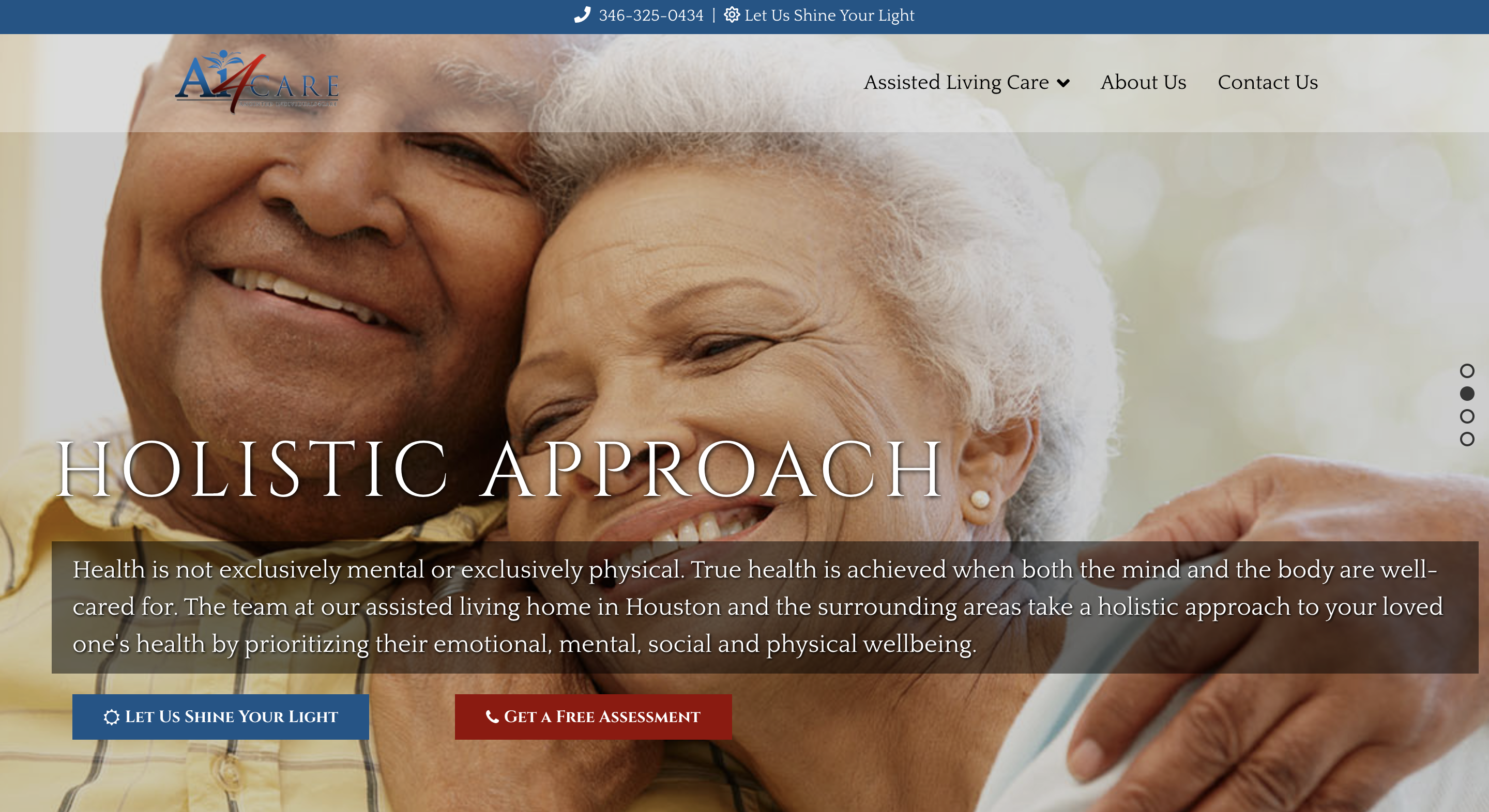ai4care Houston mental health housing homepage slide 2