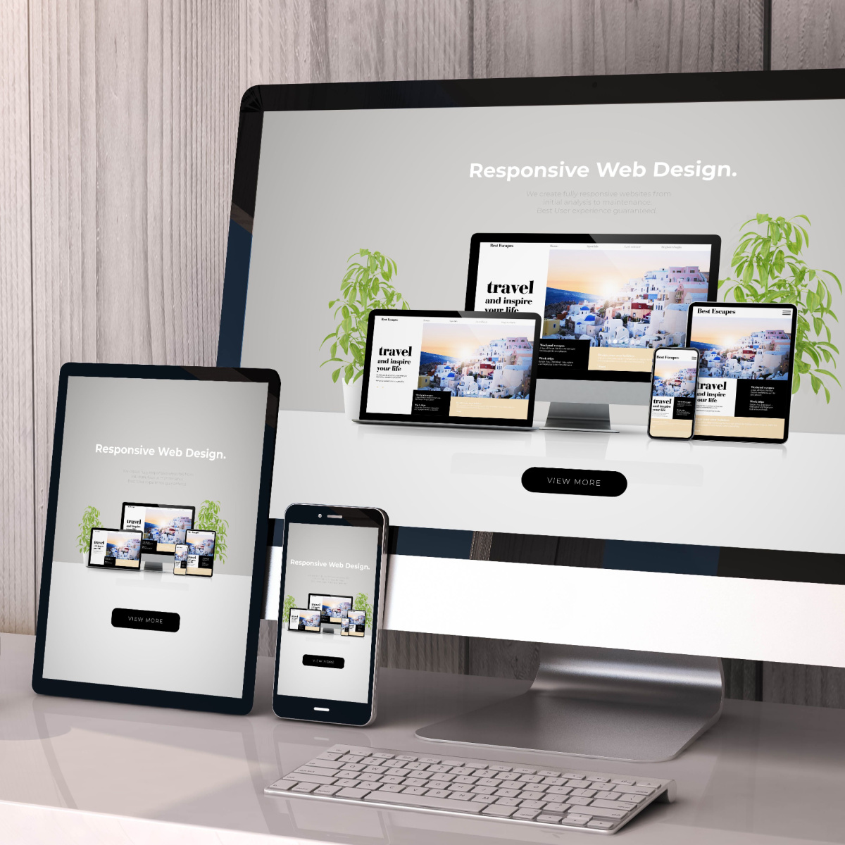 Modern Houston web design optimized for desktop and mobile access.