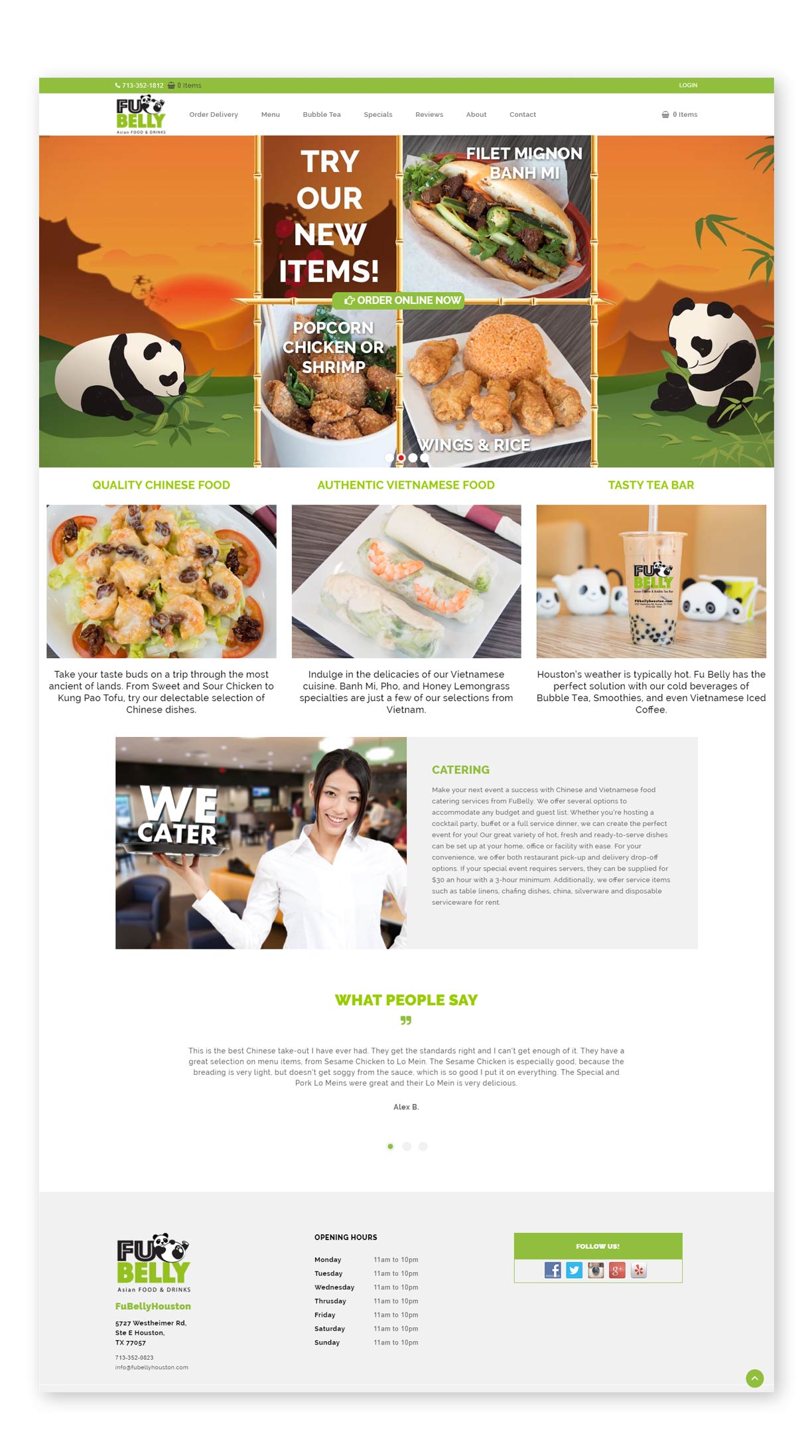 Fu Belly Restaurant Website