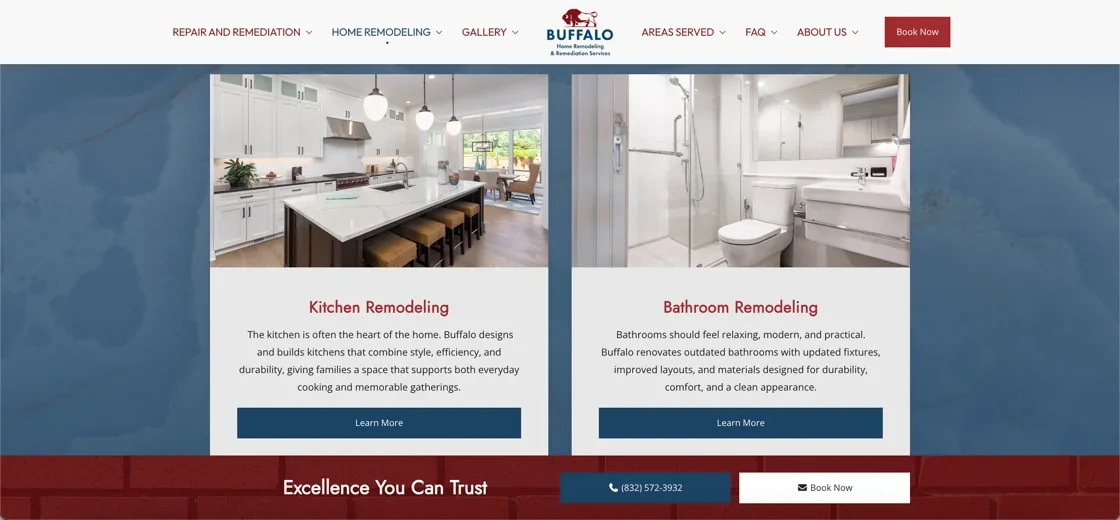 Buffalo Home Remodeling kitchen and bathroom remodeling service cards