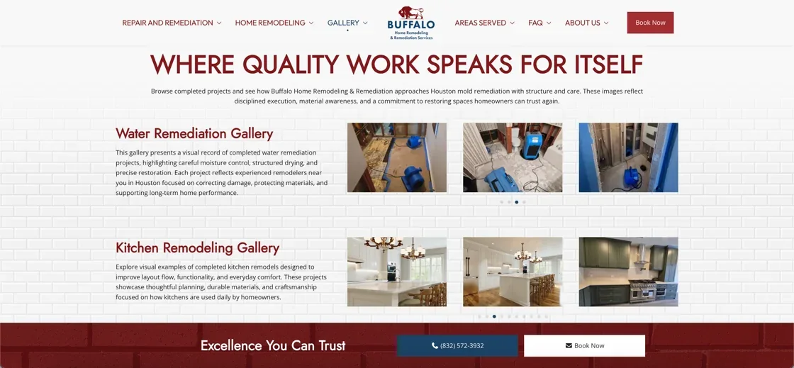 Buffalo Home Remodeling project galleries — water remediation and kitchen remodeling work