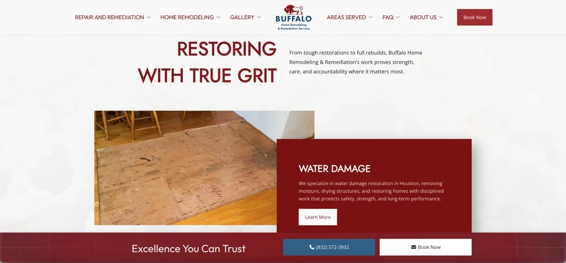 Buffalo Home Remodeling water damage restoration section — Restoring With True Grit