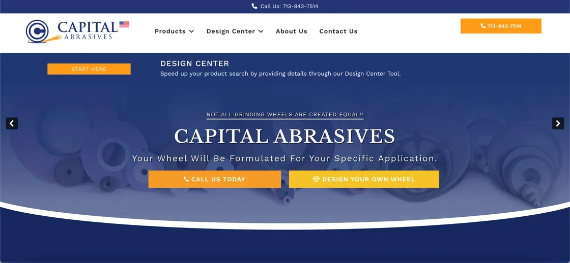 Capital Abrasives homepage — custom grinding wheels formulated for your specific application