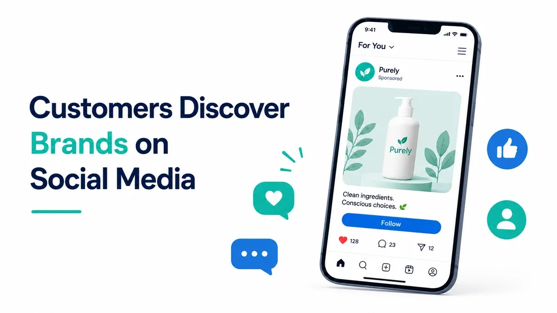 Customers Discover Brands on Social Media — a sponsored product post in a mobile feed