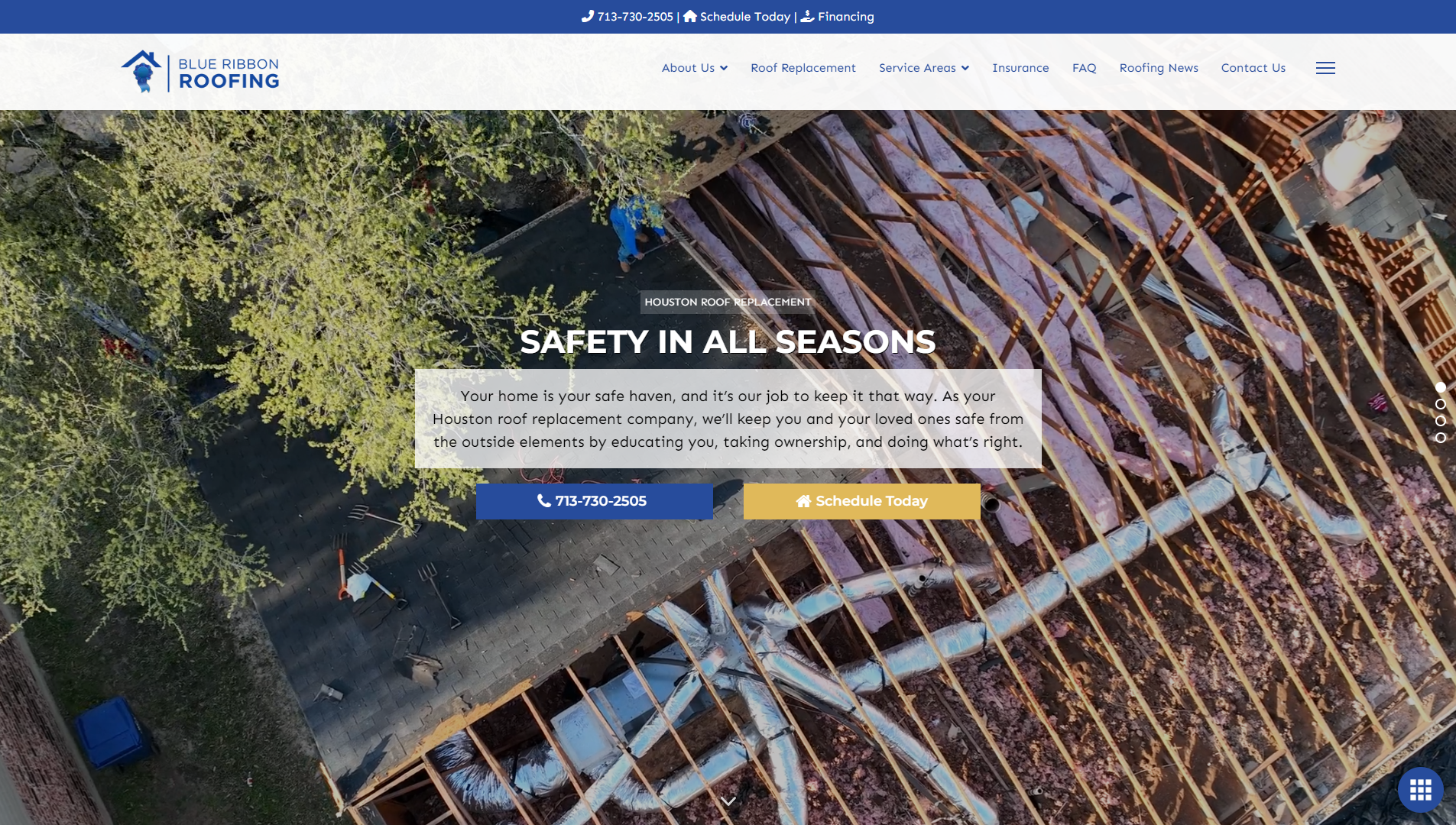 Blue Ribbon Roofing Homepage