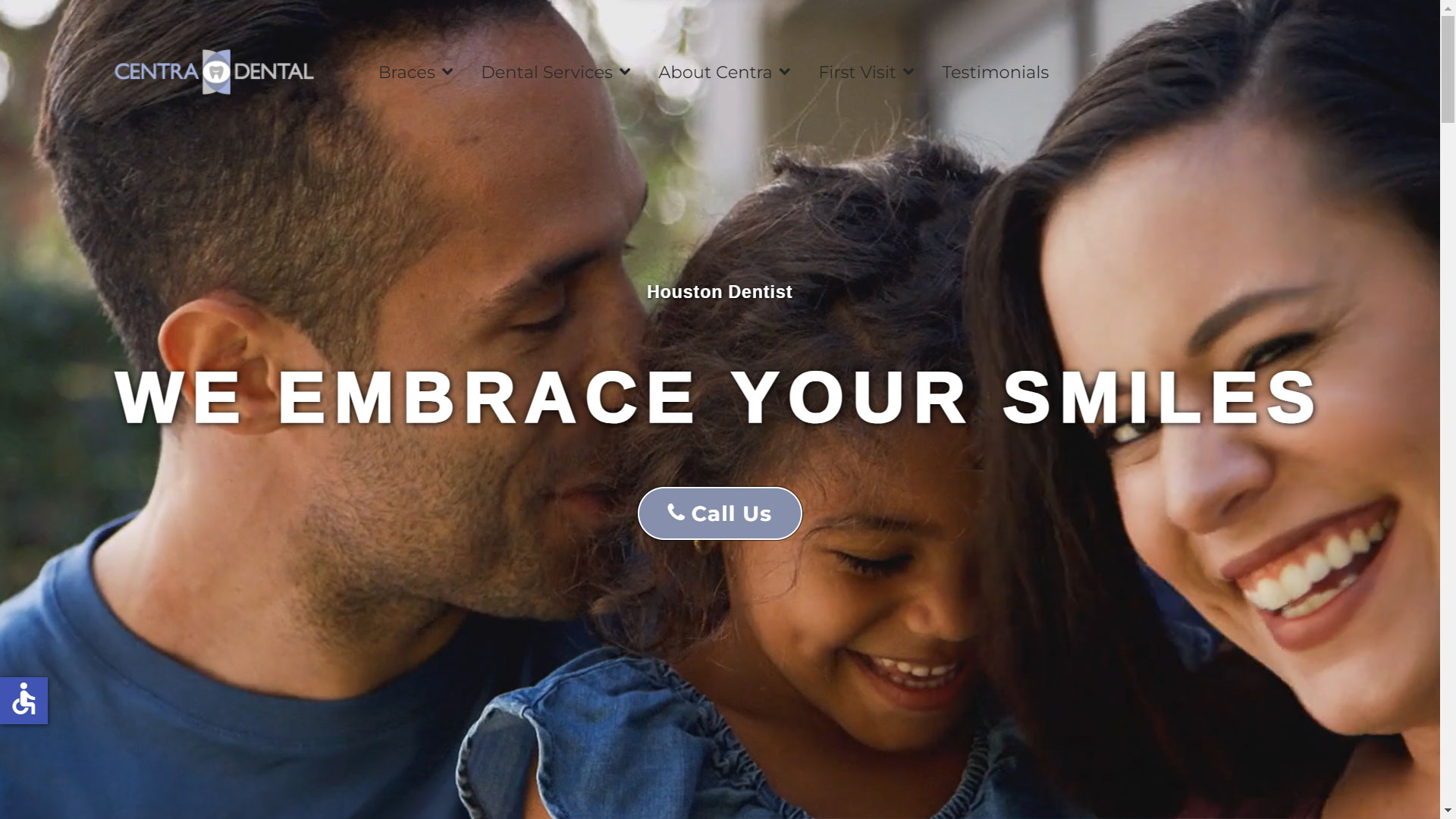 Centra Dental Hero Section made by INFINI Marketing