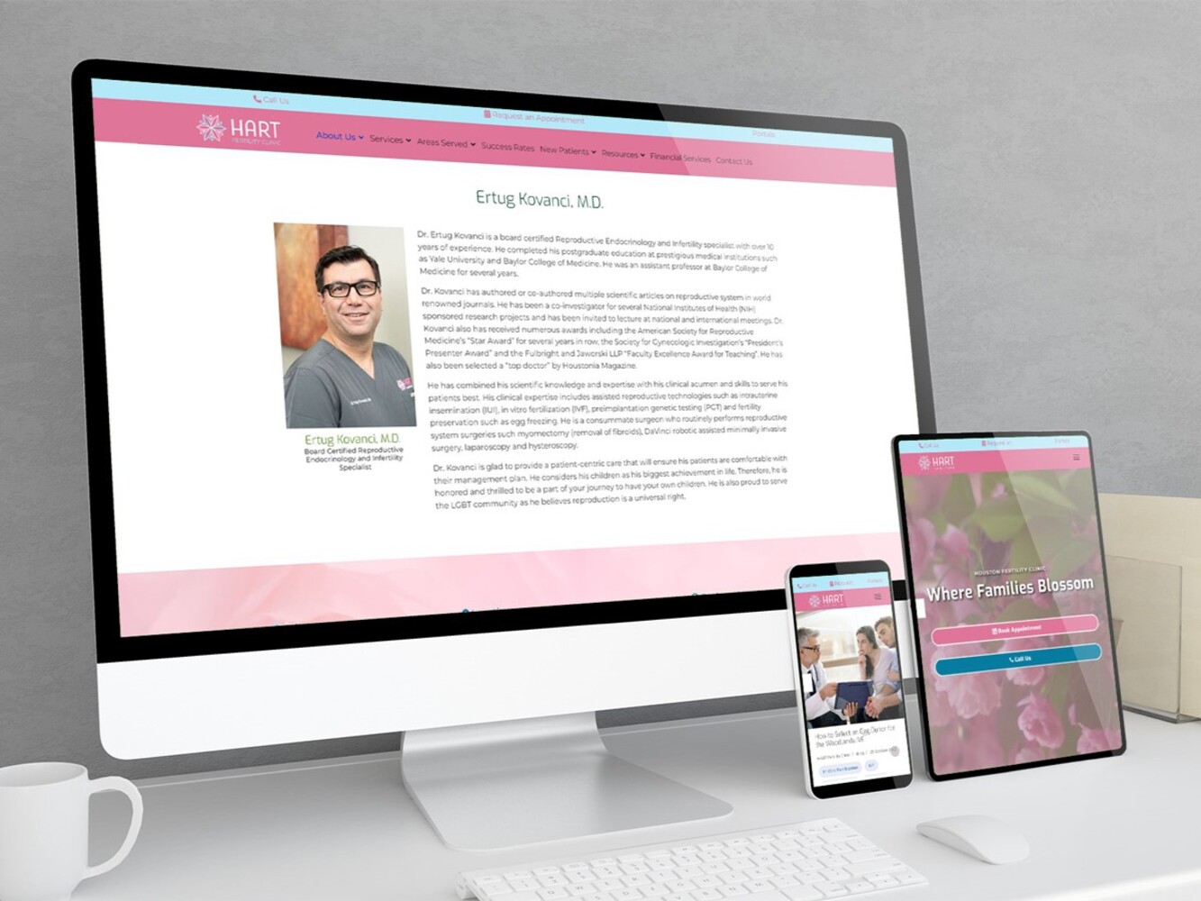 HART Fertility Website Mockup