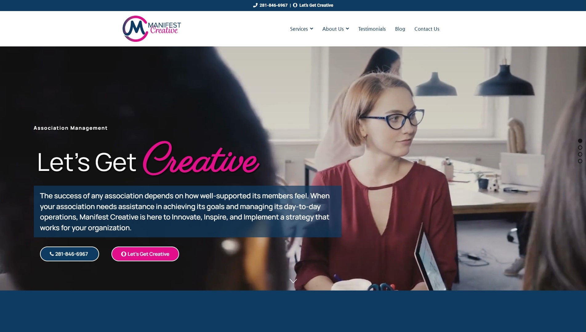 Manifest Creative is a Houston-based creative agency offering a full range of association management services, including meeting and conference planning services for both in-person and virtual event experiences.