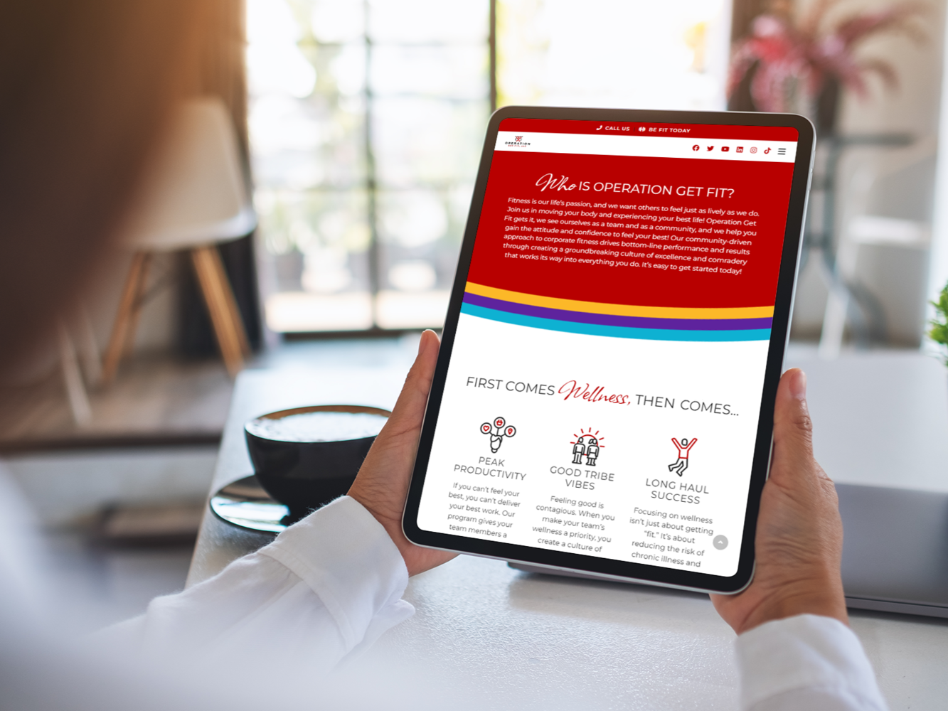 Operation Get Fit Website Mockup