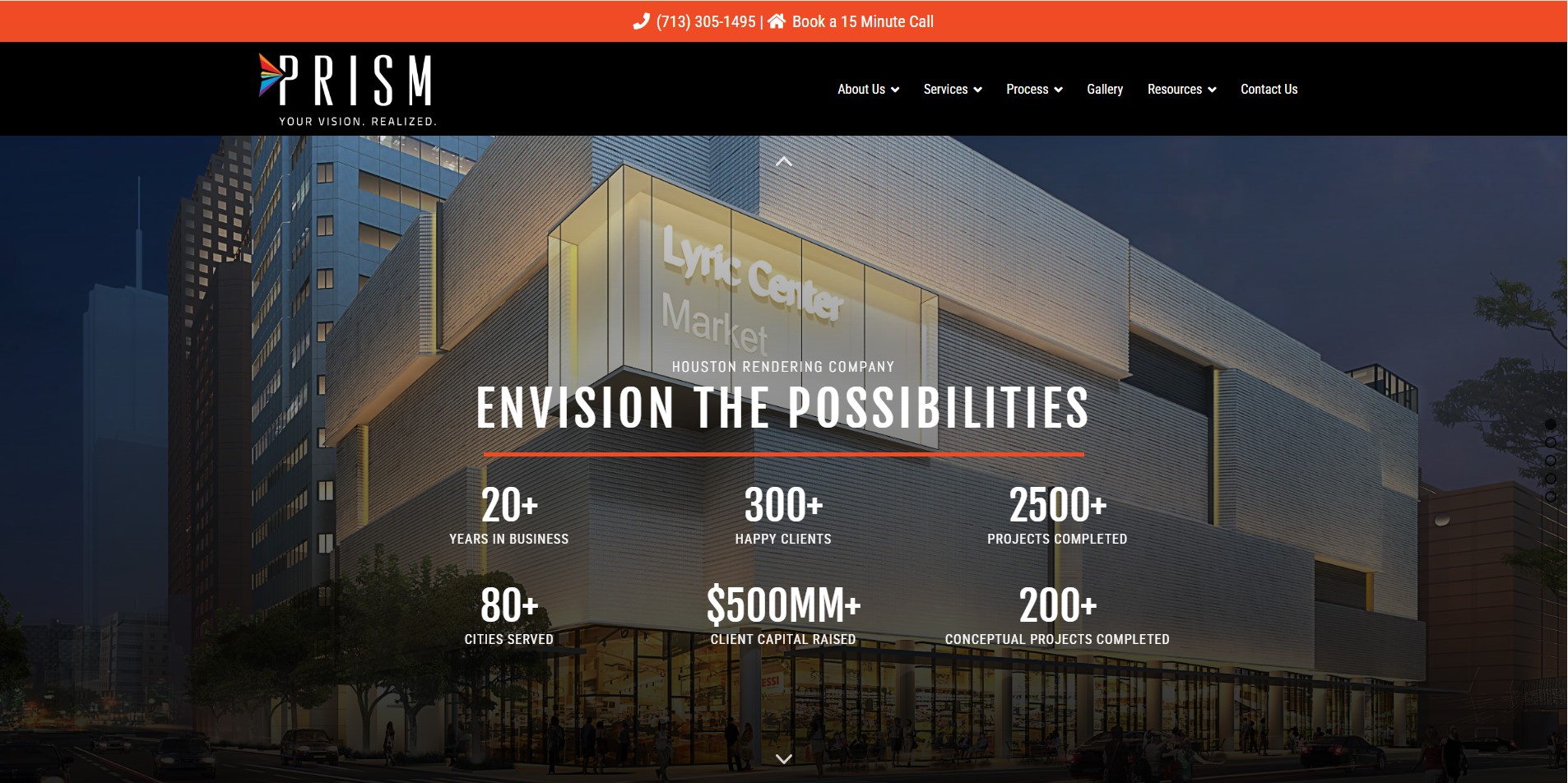 PRISM is a Houston-based company offering photorealistic renderings that helps their clients’ audiences envision the possibilities in potential construction projects. PRISM, along with their clients, is committed to visualizing a better community that they can make a positive impact on.