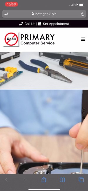 INFINI Marketing showcasing a screen recording of a client's new website by Infini Marketing