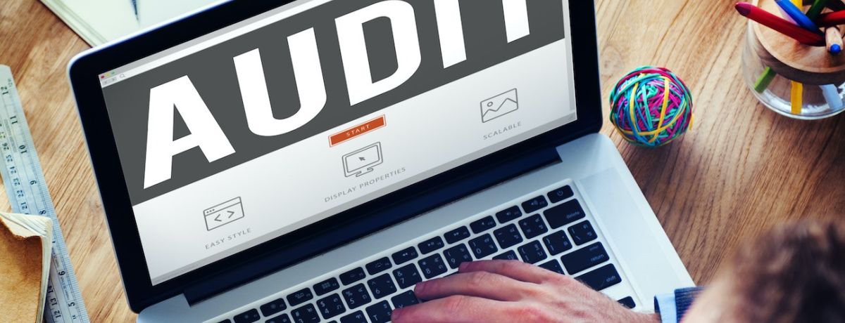 Marketer assessing Houston web design by completing a free website audit