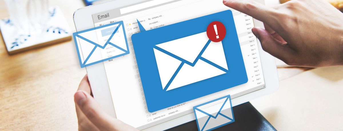 graphic of email marketing campaigns filling an inbox