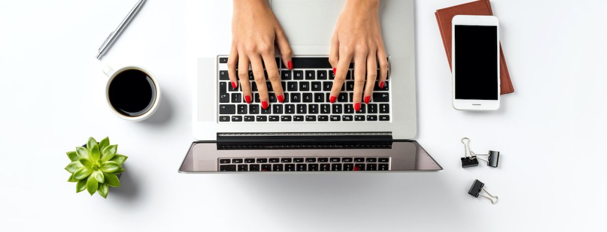 marketer working on brand new Houston website design for a client