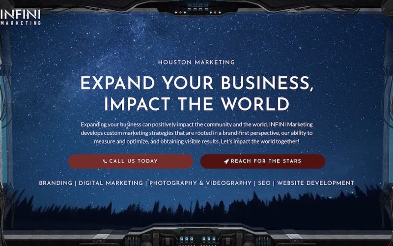 INFINI Marketing's new Houston website design