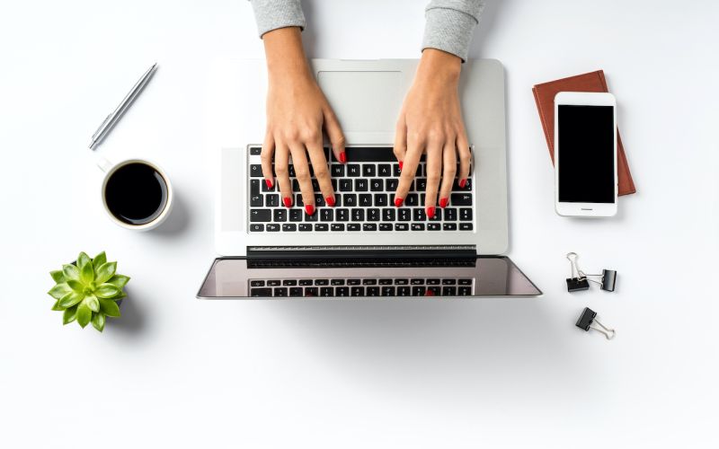 marketer working on brand new Houston website design for a client