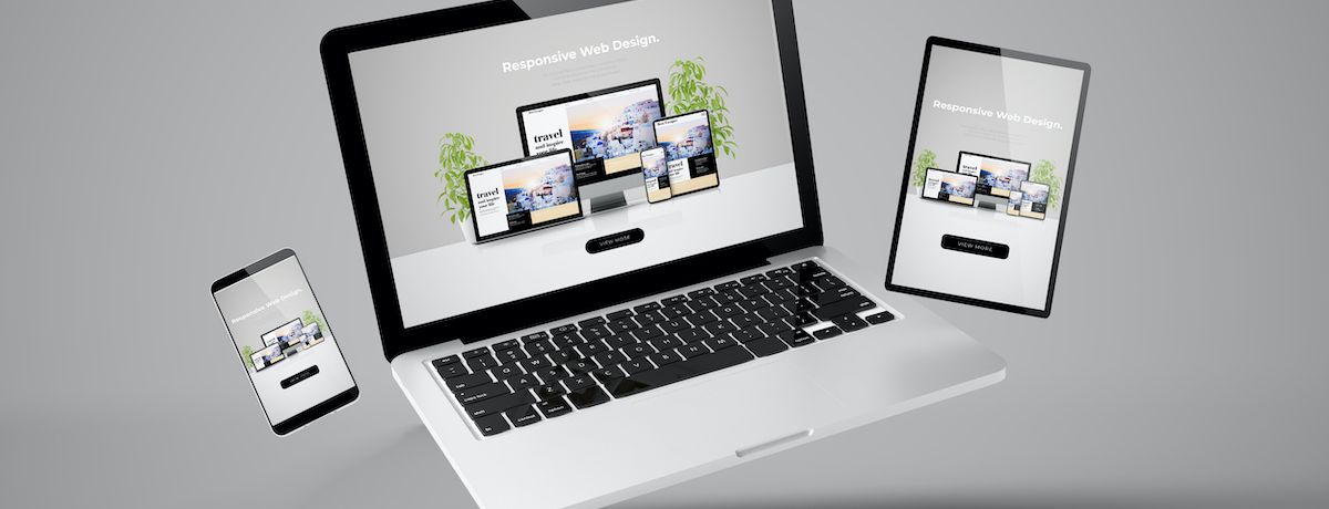 Responsive Houston website design for laptop, mobile, and tablet