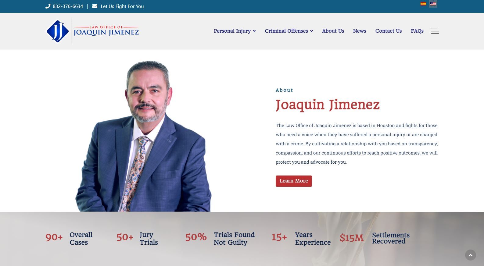 Joaquin Jimenez is a personal injury lawyer and criminal defense attorney based in Houston that is the voice of those who need a fighting chance.