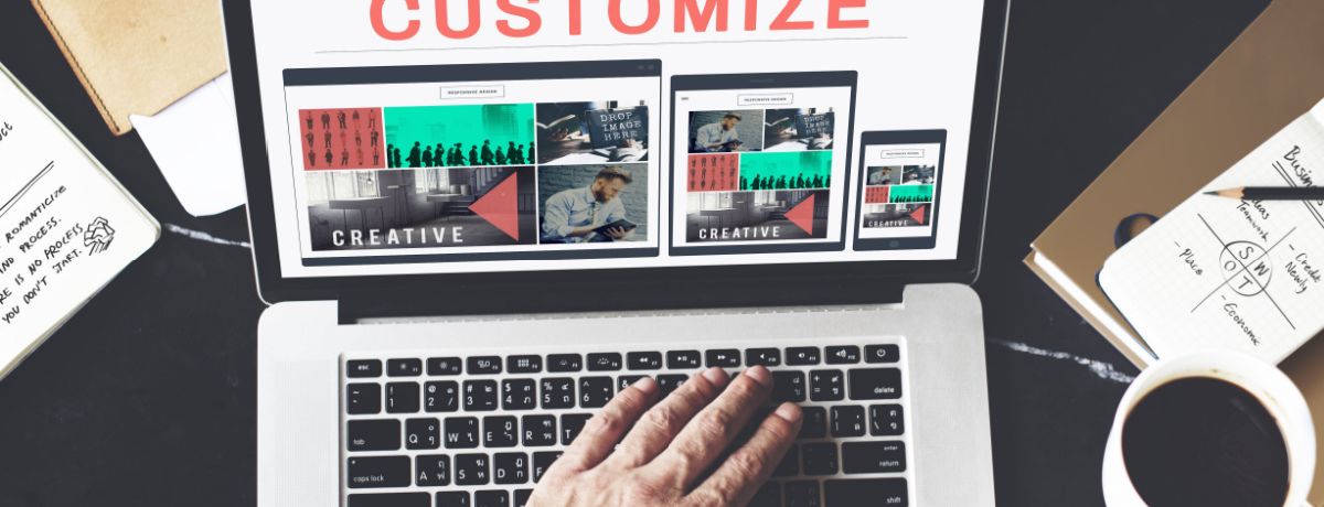 Houston website developer designing a custom website for a client.