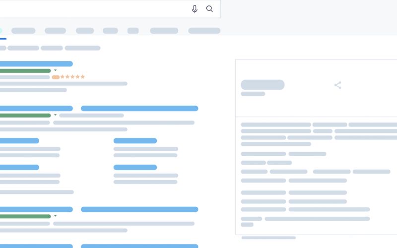 Vector graphic of websites showing up on search engine results