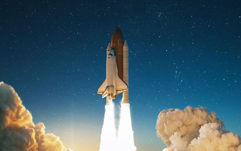 graphic of a rocket ship engaging thrusters to illustrate your INFINI marketing strategy