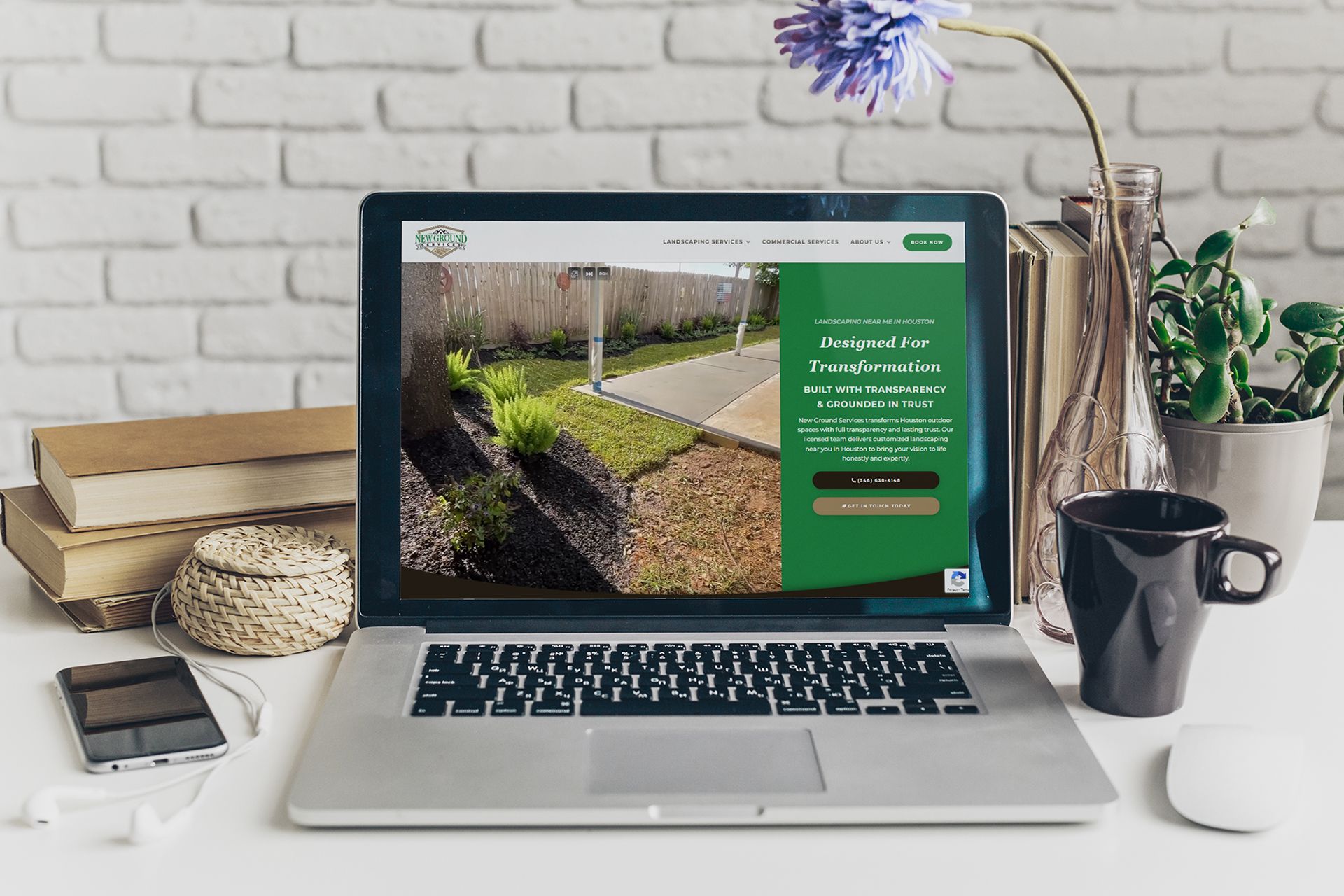 New Ground Services is a full-service landscaping company serving the Greater Houston area for over 26 years. They handle everything from landscape design and sod installation to hardscaping, drainage solutions, irrigation systems, and artificial turf.