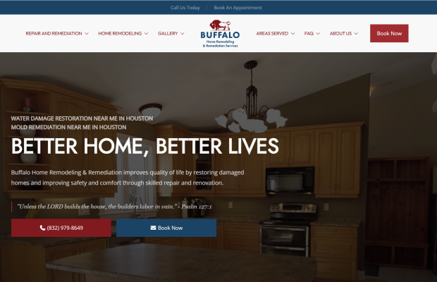 Buffalo Home Remodeling & Remediation Services is a licensed Houston contractor specializing in water damage repair, mold remediation, fire and smoke restoration, and full home remodeling.