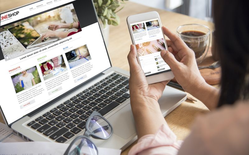 Houston web design for desktop and mobile view