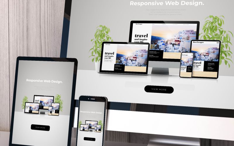 Modern Houston web design optimized for desktop and mobile access.