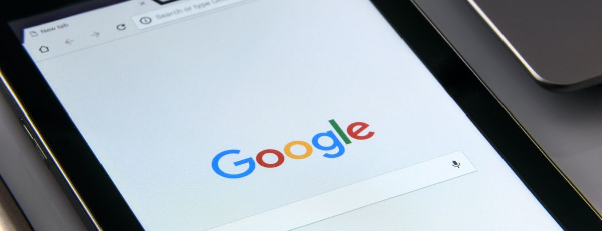 Google homepage when conducting a search