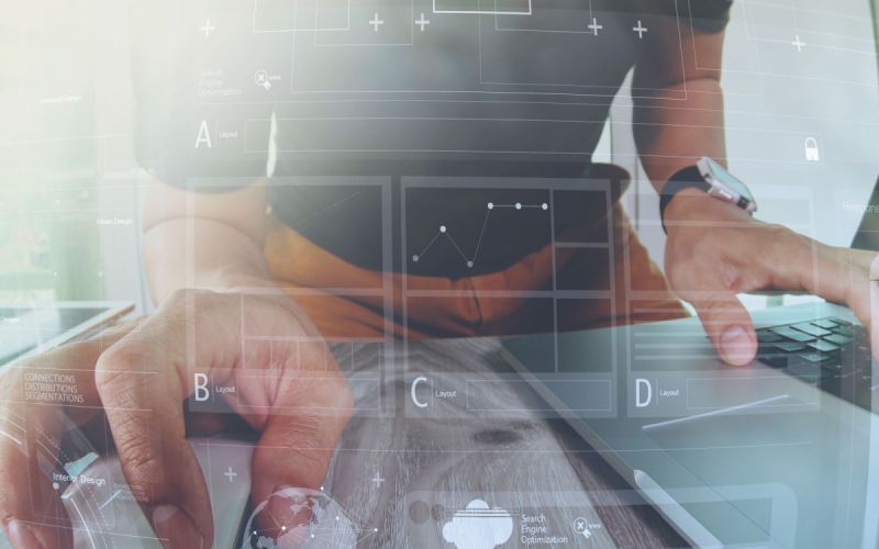 A Houston web designer at work