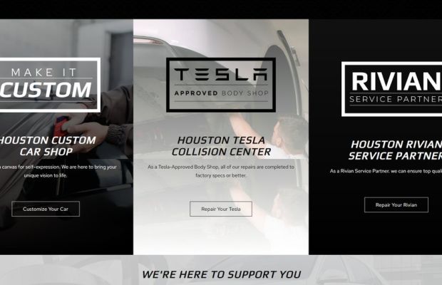 EVS Motors is a leading Houston auto salon specializing in Tesla, Rivian, and performance vehicles. INFINI built and maintains the digital presence that helped make EVS a top-ranked EV destination.