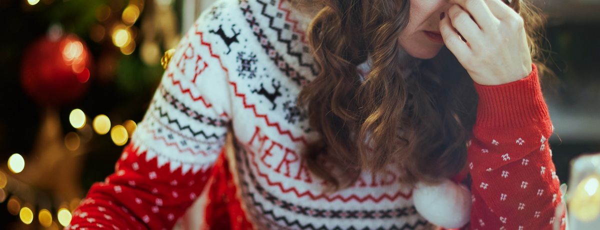 A business owner stressed over business slowing down over the holiday season partly due to not having a marketing strategy or working on her business's Local SEO