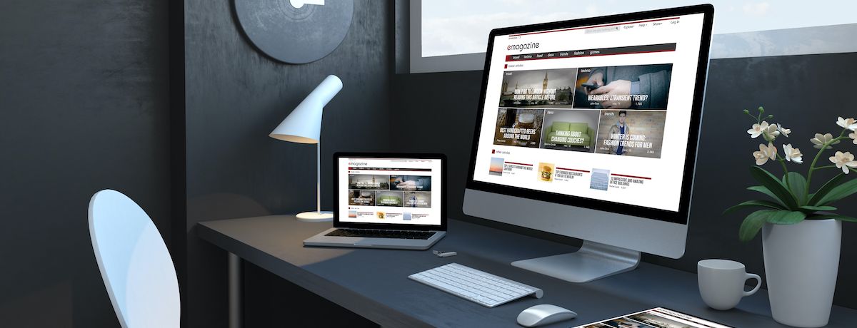 Website design on different screen sizes