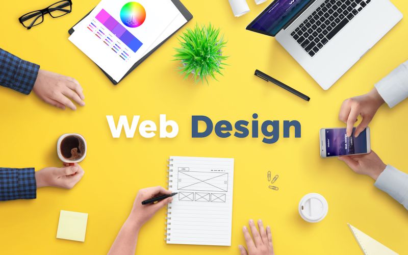Houston website design team planning custom web design project