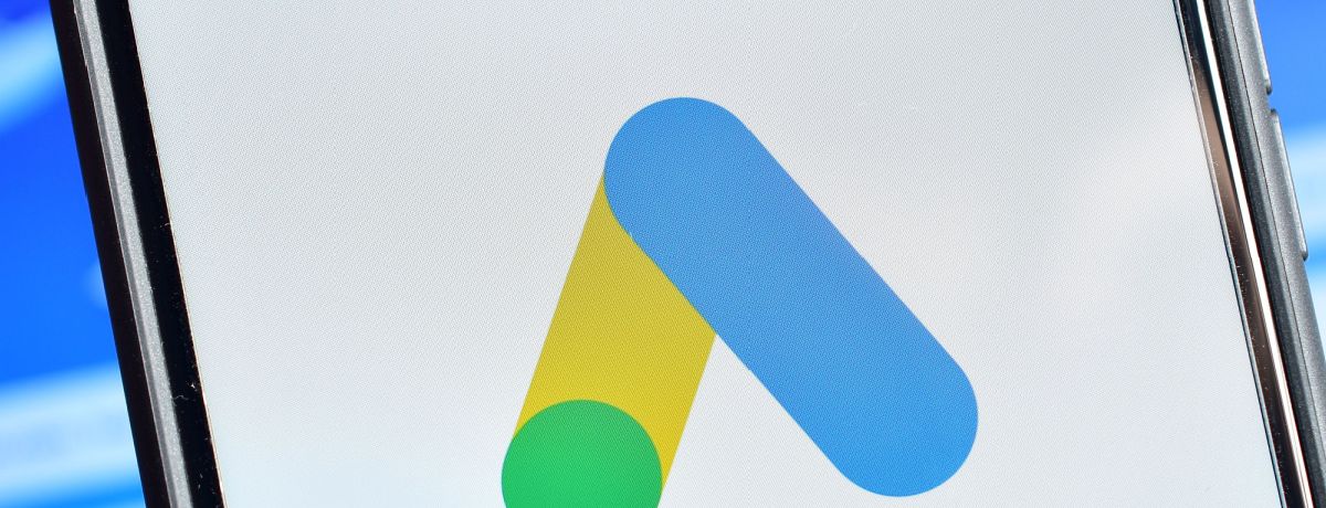 A phone displaying the Google Ads app