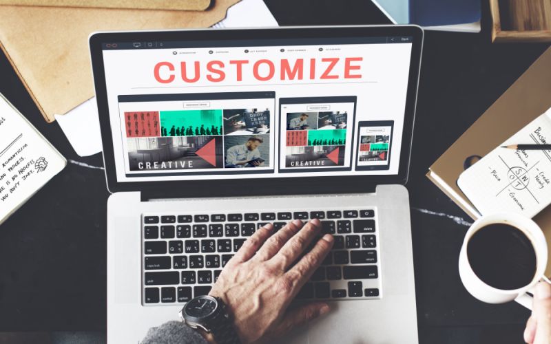 Houston website developer designing a custom website for a client.