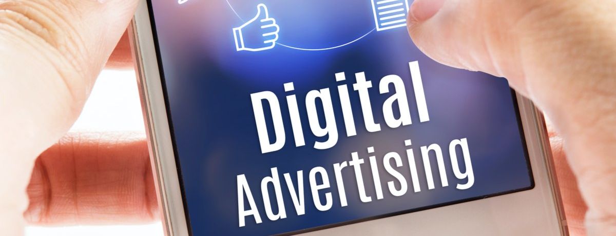 potential customer browsing on their smartphone and finding digital ads