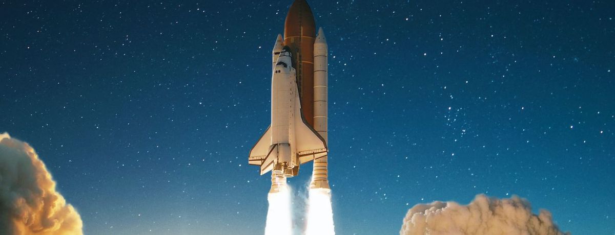 graphic of a rocket ship engaging thrusters to illustrate your INFINI marketing strategy