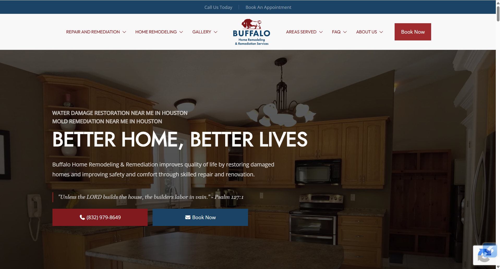 Buffalo Home Remodeling & Remediation Services is a licensed Houston contractor specializing in water damage repair, mold remediation, fire and smoke restoration, and full home remodeling.